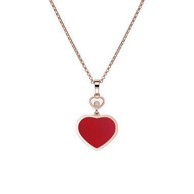 Halsschmuck, Roségold, Chopard Happy Hearts Anhänger