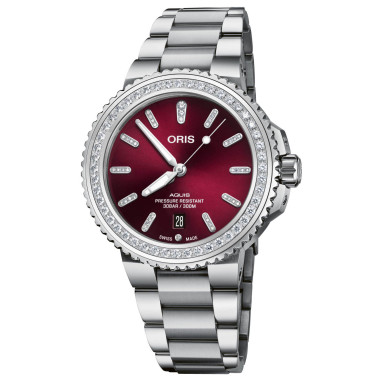         Damen- und Herrenuhr, Automatik, ORIS Aquis Date Diamonds