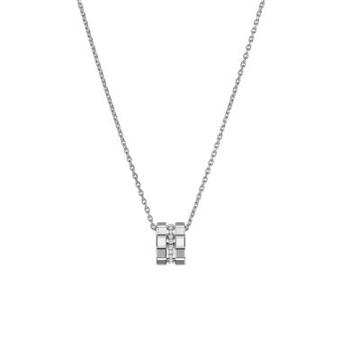 Halsschmuck, Weißgold, Chopard Ice Cube Anhänger