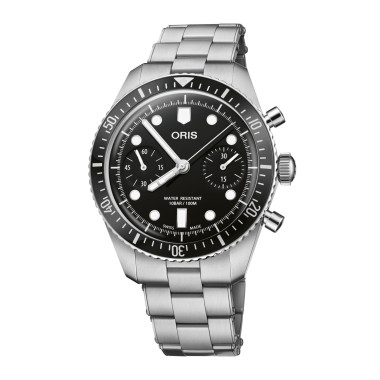 Damen- und Herrenuhr, Automatik, ORIS Divers Sixty‑Five Chronograph