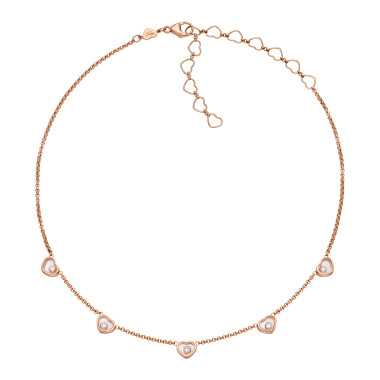 Roségold, Halsschmuck, Chopard My Happy Hearts Halskette
