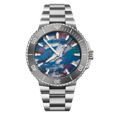 Herrenuhr, Automatik, ORIS Aquis Date Upcycle Calibre 400