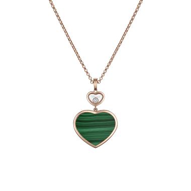Halsschmuck, Roségold, Chopard Happy Hearts Anhänger