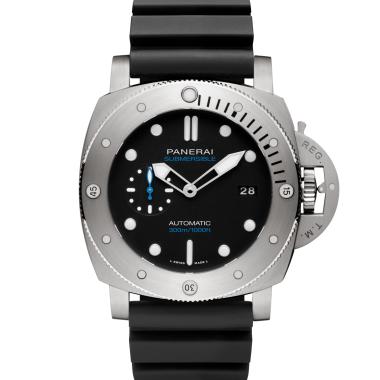 Herrenuhr, Automatik, Panerai Submersible Titanio