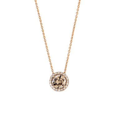         Roségold, Halsschmuck, Hans D. Krieger Anhänger mit Hakskette