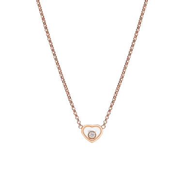 Roségold, Halsschmuck, Chopard My Happy Hearts Collier