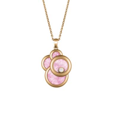 Halsschmuck, Roségold, Chopard Happy Diamonds Anhänger mit Kette