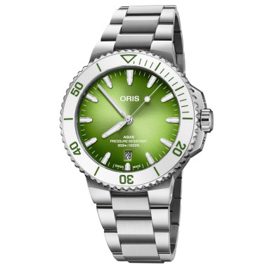         Damen- und Herrenuhr, Automatik, ORIS Aquis Date Taste of Summer