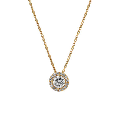         Roségold, Halsschmuck, Hans D. Krieger Halo Anhänger mit Kette