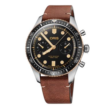 Herrenuhr, Automatik, ORIS Divers Sixty-Five Chronograph