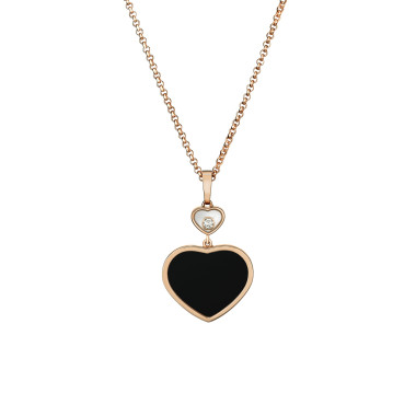 Halsschmuck, Roségold, Chopard Happy Hearts Kette mit Anhänger