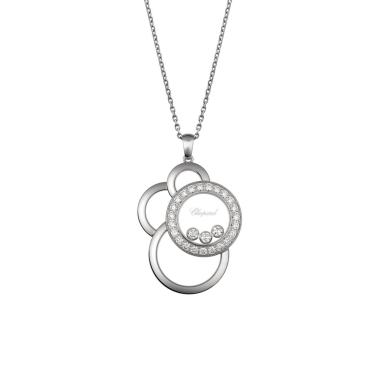 Halsschmuck, Weißgold, Chopard Happy Dreams Halskette mit Anhänger