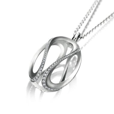 Halsschmuck, Weißgold, Meister Women's Collection Anhänger mit Kette
