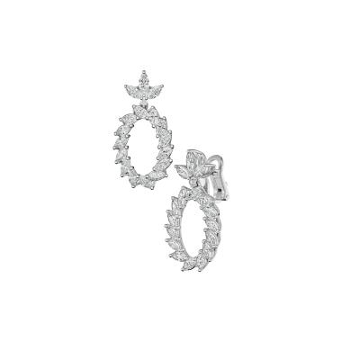 Ohrringe, Weißgold, Chopard L'Heure du Diamant Marquise Ohrhänger