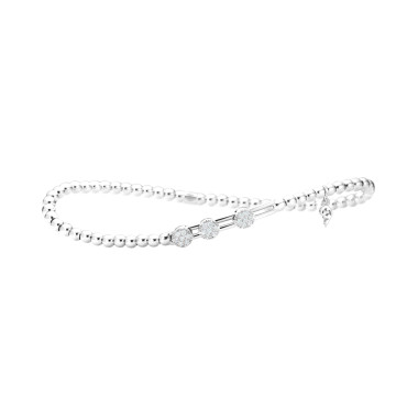 Armschmuck, Weißgold, Capolavoro Flexibles Armband Flessibile