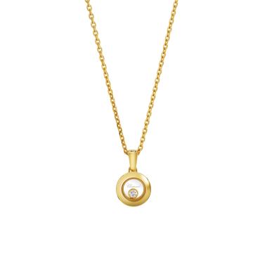 Halsschmuck, Gelbgold, Chopard Happy Diamonds Icons Halskette mit Anhänger