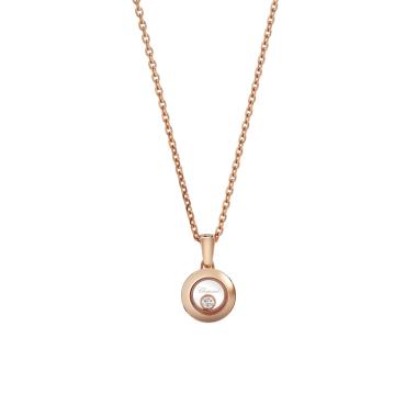 Halsschmuck, Roségold, Chopard Happy Diamonds Icons Anhänger