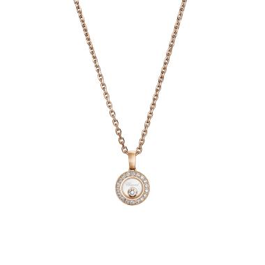 Halsschmuck, Roségold, Chopard Happy Diamonds Icons Anhänger mit Halskette