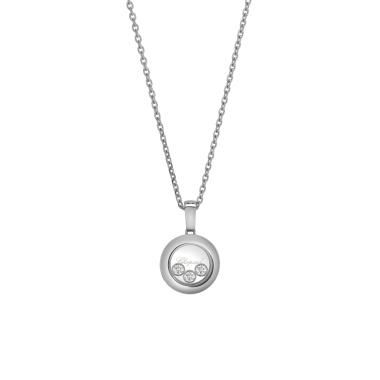 Halsschmuck, Weißgold, Chopard Happy Diamonds Icons Halskette mit Anhänger