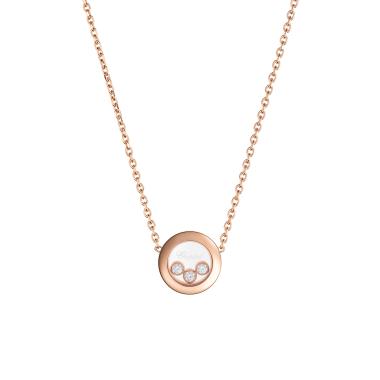 Halsschmuck, Roségold, Chopard Happy Diamonds Icons Halskette