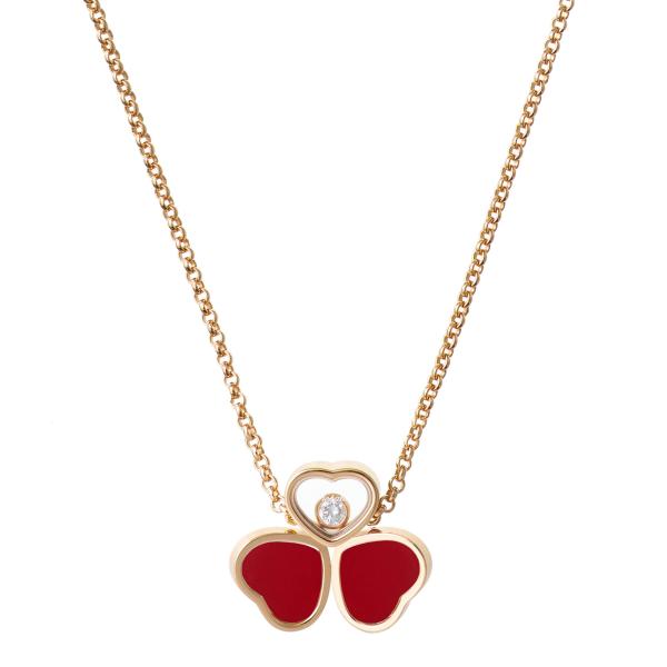 Halsschmuck, Roségold, Chopard Happy Hearts Wings Halskette