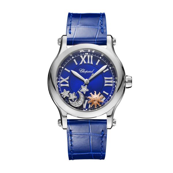 Damenuhr, Chopard Happy Sport Sun, Moon and Stars