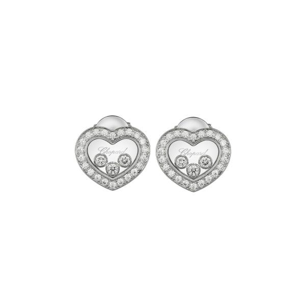 Ohrringe, Weißgold, Chopard Happy Diamonds Icons Ohrstecker