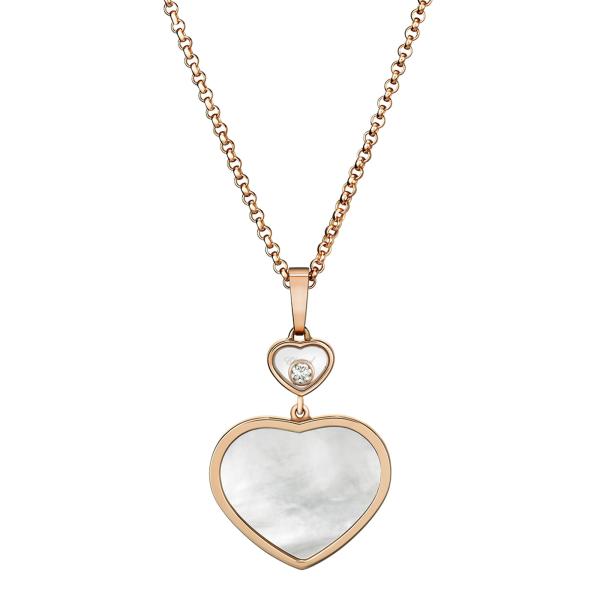 Halsschmuck, Roségold, Chopard Happy Hearts Anhänger