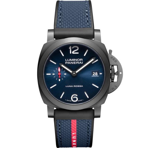 Unisex, Panerai Luminor Quaranta Steel DLC Luna Rossa