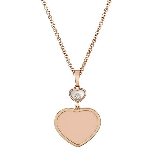 Halsschmuck, Roségold, Chopard Happy Hearts Anhänger