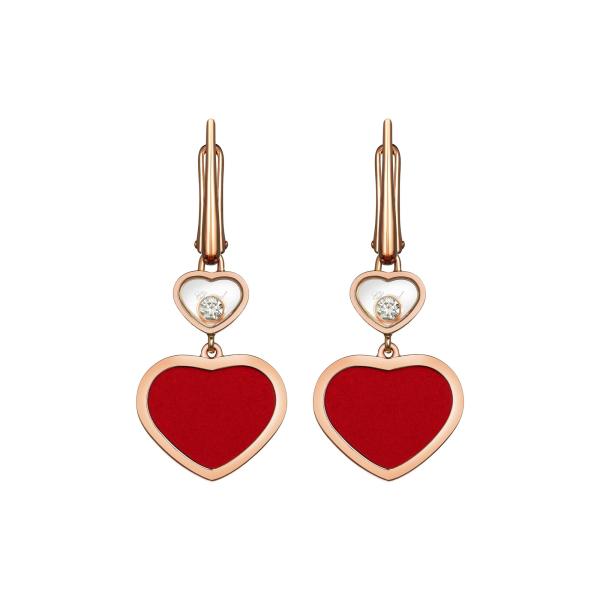 Ohrringe, Roségold, Chopard Happy Hearts Ohrhänger