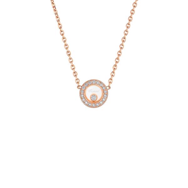 Halsschmuck, Roségold, Chopard Happy Diamonds Icons Halskette