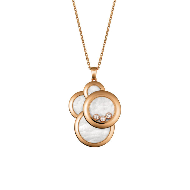         Roségold, Halsschmuck, Chopard Happy Dreams Anhänger mit Halskette