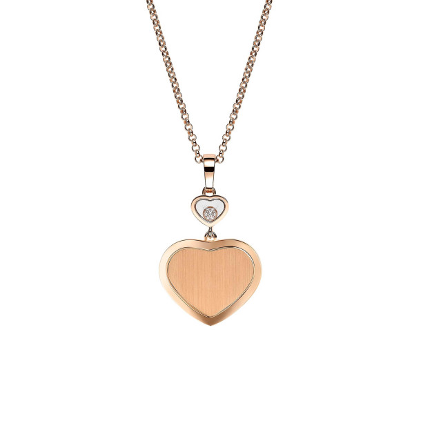         Roségold, Halsschmuck, Chopard Happy Hearts Golden Hearts Anhänger mit Halskette