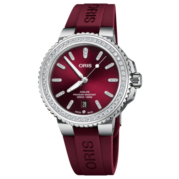         Damen- und Herrenuhr, Automatik, ORIS Aquis Date Diamonds