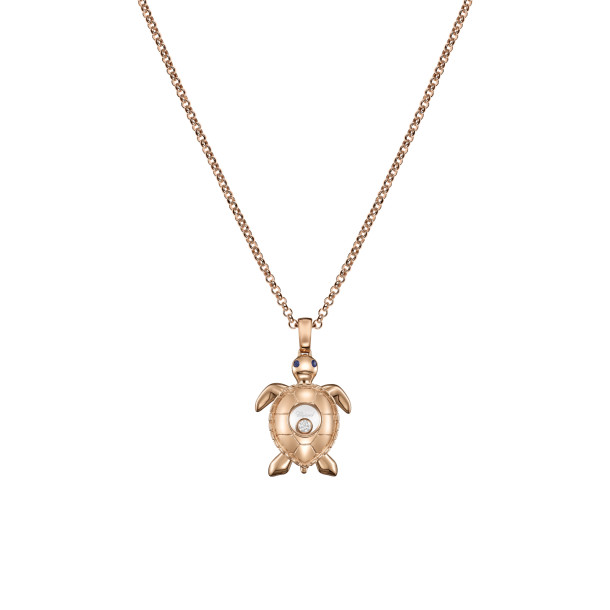         Roségold, Halsschmuck, Chopard Happy Diamonds Schildkröte Anhänger mit Halskette