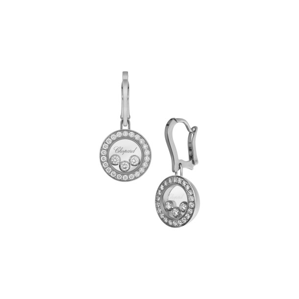         Weißgold, Ohrringe, Chopard Happy Diamonds Icons Ohrhänger