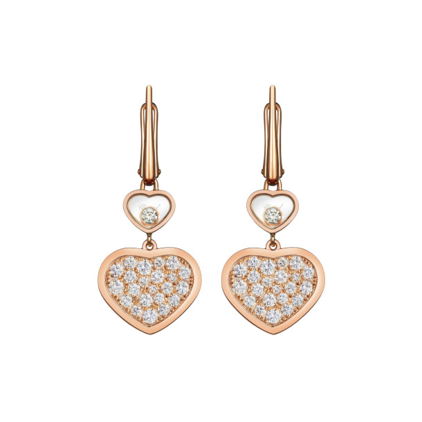         Roségold, Ohrringe, Chopard Happy Hearts Ohrhänger