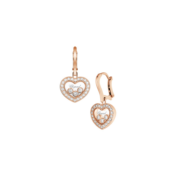         Roségold, Ohrringe, Chopard Happy Diamonds Icons Ohrhänger