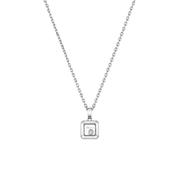         Weißgold, Halsschmuck, Chopard Happy Diamonds Icons Anhänger mit Halskette