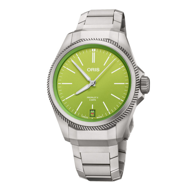         Damen- und Herrenuhr, Automatik, ORIS ProPilot X Kermit Edition
