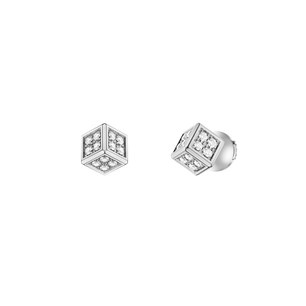         Weißgold, Ohrringe, Chopard Ice Cube Be Cube Ohrstecker