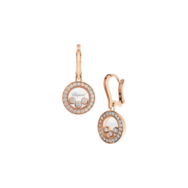         Roségold, Ohrringe, Chopard Happy Diamonds Icons Ohrhänger