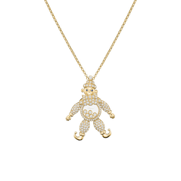         Gelbgold, Halsschmuck, Chopard Happy Clown Anhänger mit Halskette