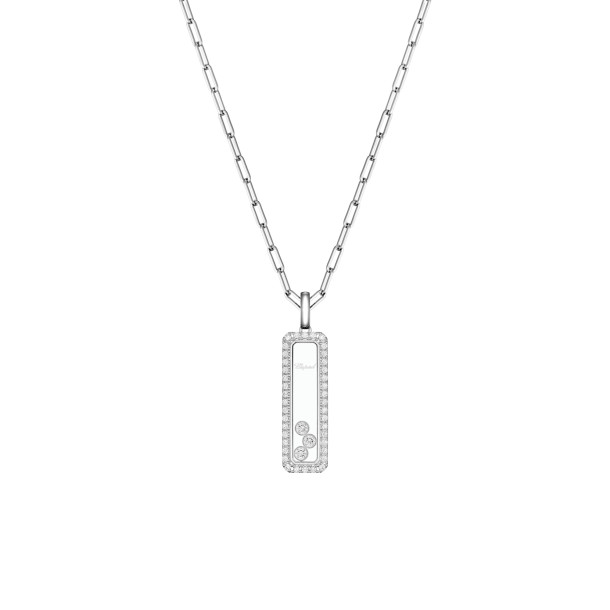         Weißgold, Halsschmuck, Chopard Happy Diamonds Icons Anhänger mit Halskette