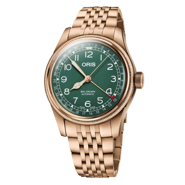         Damen- und Herrenuhr, Automatik, ORIS Big Crown Bronze Pointer Date