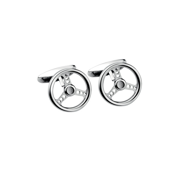         Edelstahl, Accessoires/Sonstiges, Chopard Racing Manschettenknöpfe in Steuerradform 
