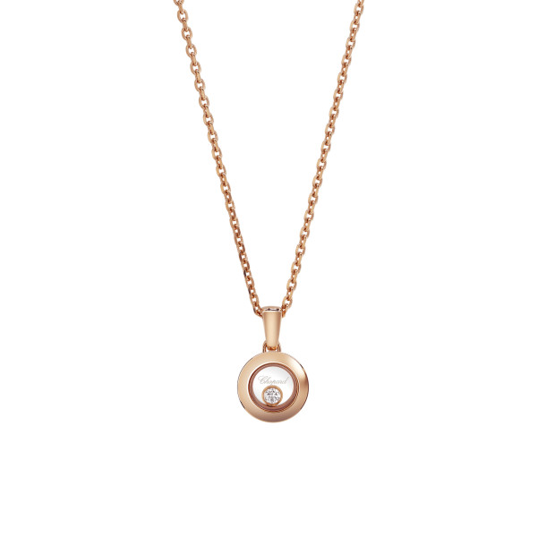         Roségold, Halsschmuck, Chopard Happy Diamonds Icons Anhänger mit Halskette