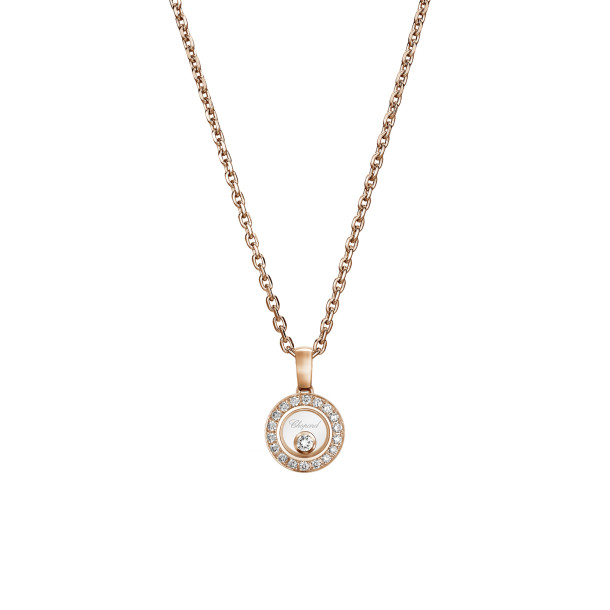         Roségold, Halsschmuck, Chopard Happy Diamonds Icons Anhänger mit Halskette