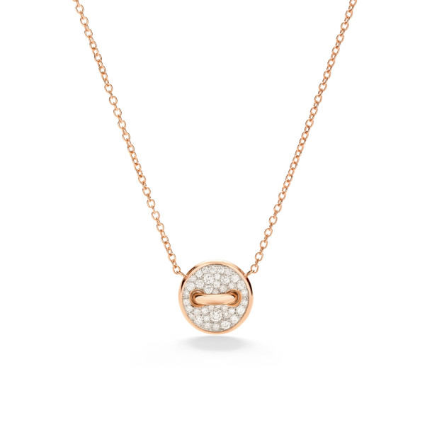         Roségold, Halsschmuck, Pomellato Pom Pom Dot wendbare Halskette mit Anhänger